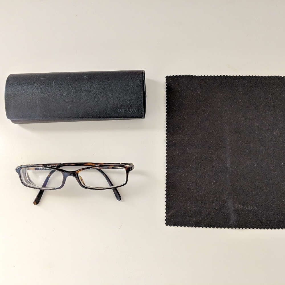 Prada Brown Tortoise Shell Eye Glass